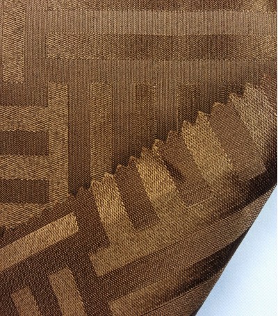 TB-FDN  提花桌布  枱布 100％滌  橫豎條紋-淺咖 橫間紋  IMOLA 正面照